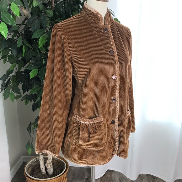 J. Jill XS Jacket Brown Tan Corduroy Blazer Top B - Picture 6 of 7